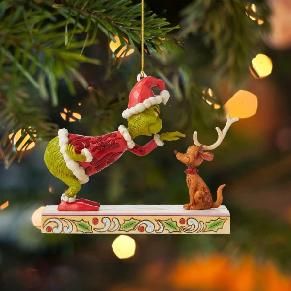 Christmas Grinch Ornaments Xmas Tree Hanged Figur Hänge Dekor C