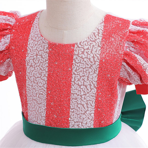 Prinsessekjole for jenter, julekostyme, tutu-skjørt for opptredener 80cm