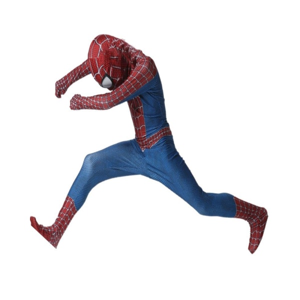 Halloween Spider-man Cosplay Kostym Barn Pojke Fest Superhjälte Spiderman Maskeraddräkt Overall 110cm