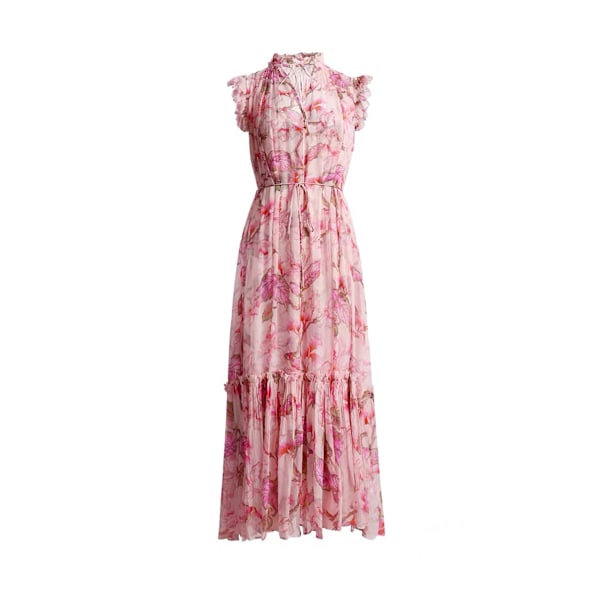 MATCHMAKER FLUTTER MIDI KLÄNNING Pink L