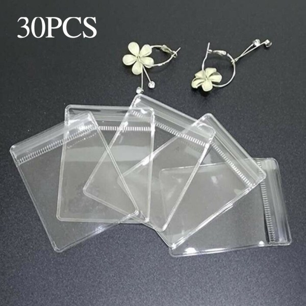 Smycken förvaringsbok Transparent plast presenter Smycken Organizer 30PCS