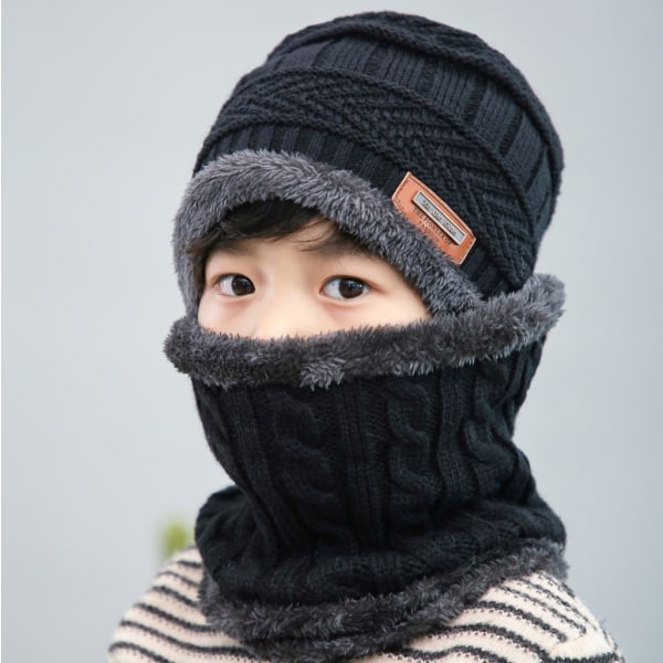 Vinter barn stickad hatt ring halsduk uppsättn 041f | Fyndiq
