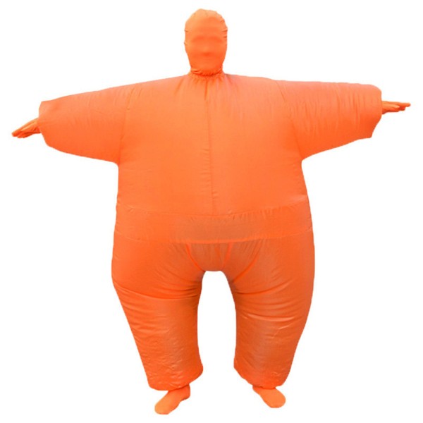 Sumo Uppblåsbar Dräkt Fettmaskerad Blow Up Outfit Chub Uppblåsbara Kostymer Cosplay orange