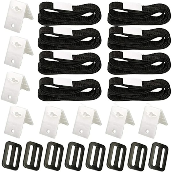 Aurinkopeitteen kelakiinnityssarja, aurinkopeitteen kelan peiton hihnat ja pidikkeet yleiskäyttöiseen maanpäälliseen uima-altaaseen 8PCS