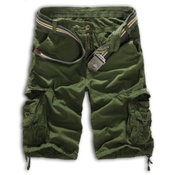 Herr Cargo Shorts Army Combat Camo Byxor Sport Byxor Nederdel Green 29