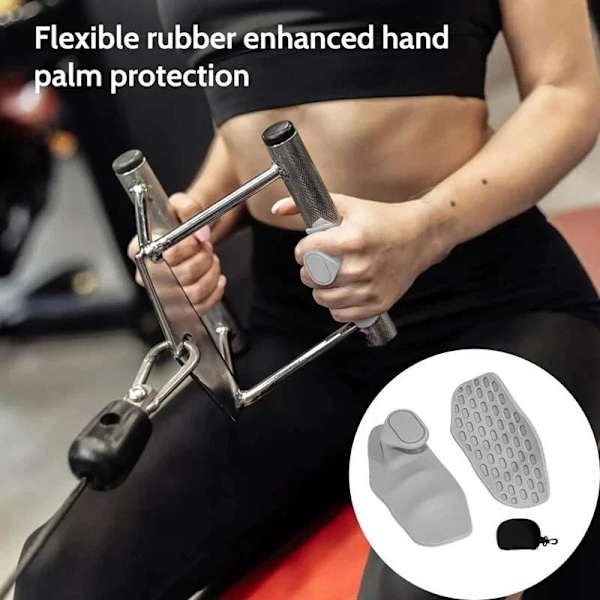 Crosstraining Håndflade Grip Håndbeskyttelse Fitnesshandsker Grips Styrker Silikone Håndflade Grey