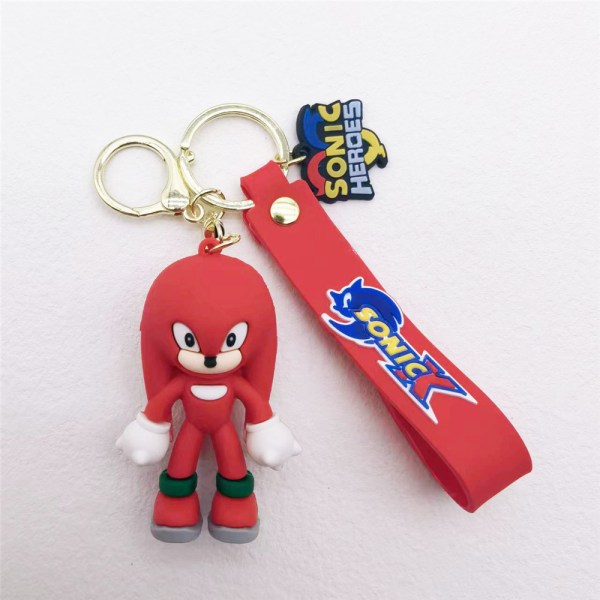 1 STK Sonic the Hedgehog Sega nyckelring nyckelring hängande väska berlock red