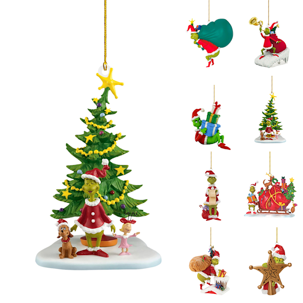 Julgranshängande Ornamentfigurer Hängande Dekoration Tillbehör Jul H