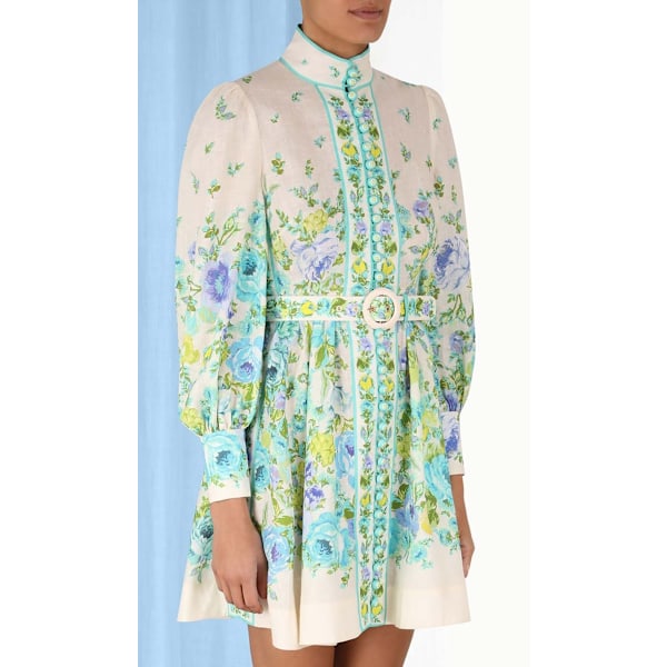 RAIE MINI KJOL MED KNAPPER Green M