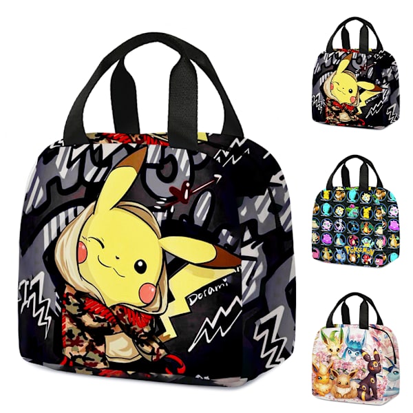 Anime Cartoon Barnkalv Flickor Pojkar Bärbar Lunchväska Skola Kontor Mellanmål Mat Picknicklåda Förvaringspaket #2