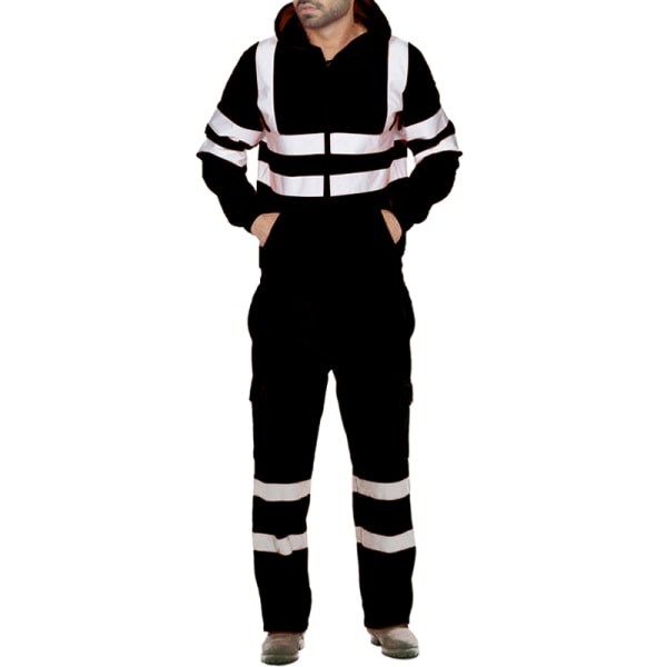 Jacka med hög synlighet Safety Workwear Hooded Pants Black 2XL