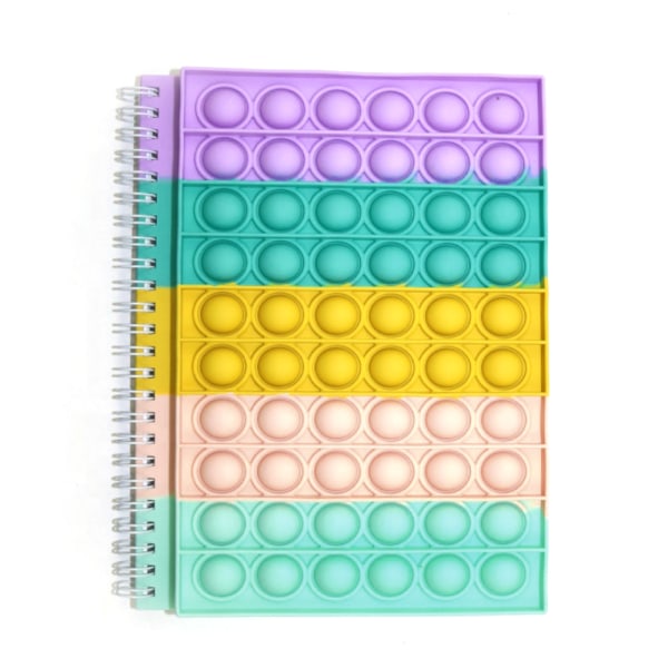Pop Its Notebook School Writing Book Fidget Toy Sensory Notebook Macaron