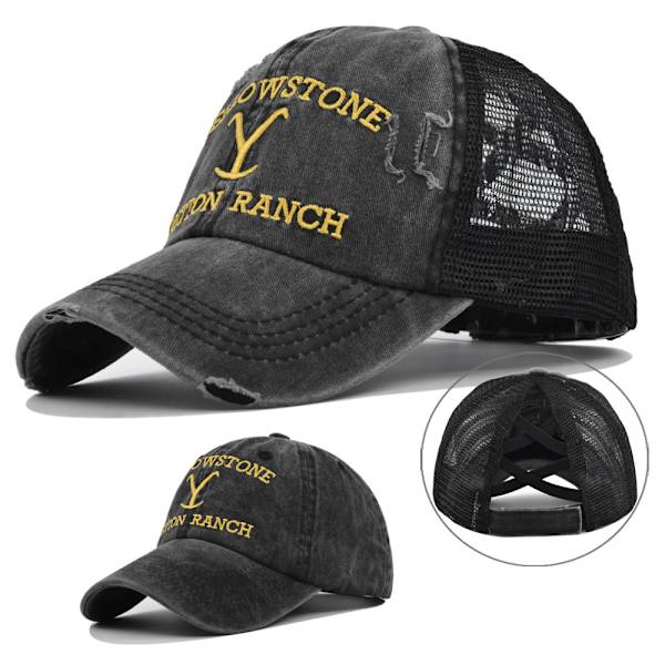 Mode Yellowstone Korsstygn Broderad Basebollkeps Present A