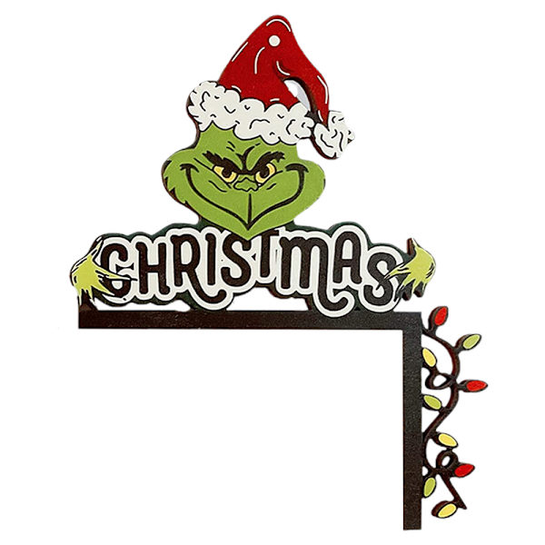 Julgrinch Dörrhörnsdekoration Ram Logotyp Prydnad Present 3