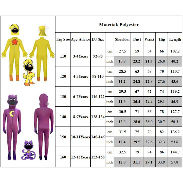 Lasten Poppy Playtime -asu, haalari, esiintymisasu, naamiaisasu Red 140cm