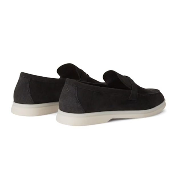 LORO PIANA Summer Charms Walk Mockasiner i mocka Black 41