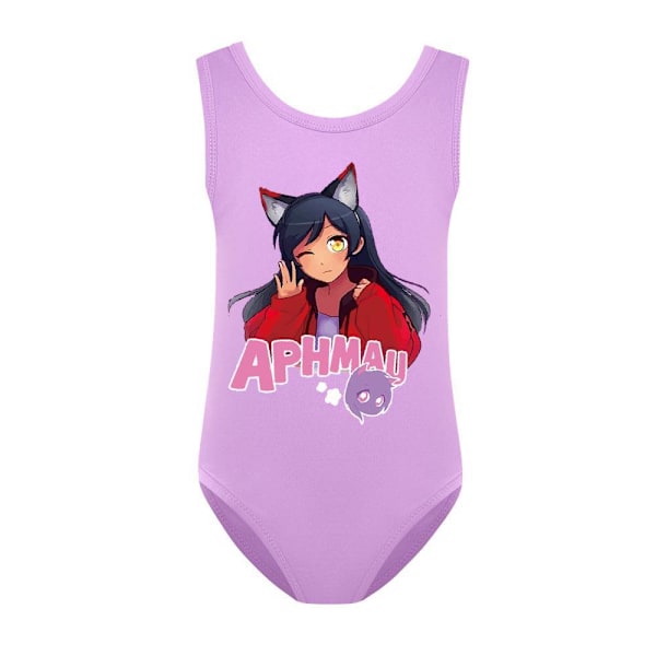 Aphmau Barn Flickor Baddräkt Hel Baddräkt Simdräkt Purple 160cm