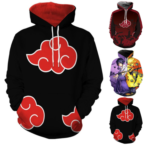 Barn Pojkar 3D Anime Naruto Hoodie Sweatshirt Pullover Jumper Topp B 120cm