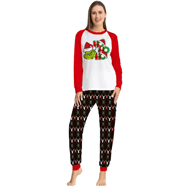 Jouluinen perhepyjama-setti, yhteensopivat juhlapyjamahaalarit Women 3XL