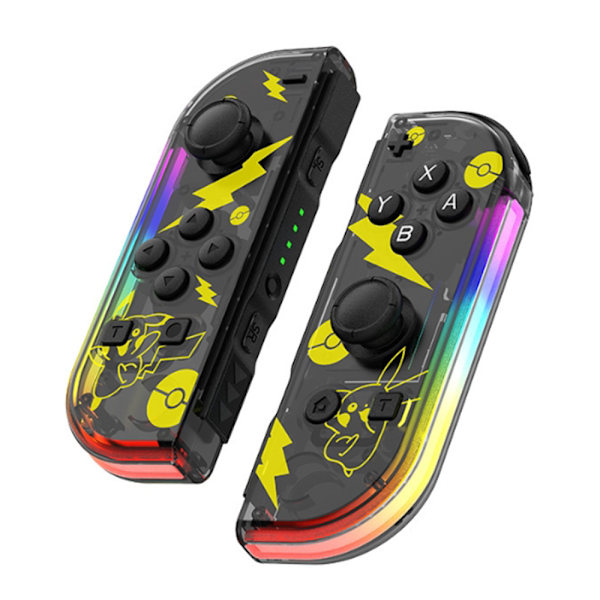 Trådlös Spelkontroll för Nintendos Switch Joy Con, Vänster & Höger Pikachu