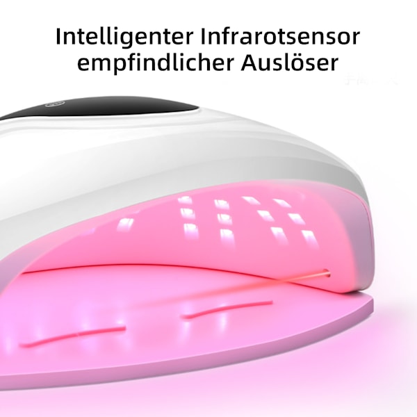 [Snabb Leverans] Nagellampa - 320W Nageltork med 4 Timerinställningar - 72 LED UV-lampor, Snabb Nageltork Infraröd Sensor, Gel Nagellack Härdningslampa