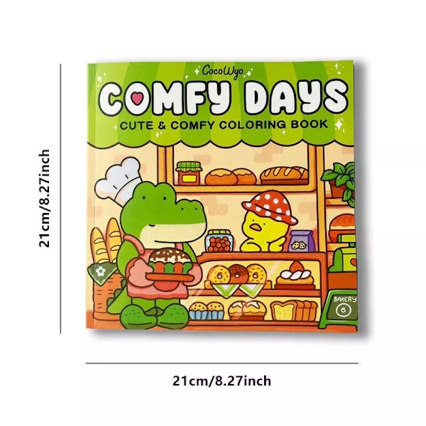 Cozy Friends Comfy Days Malebog for Voksne Teenagere, Øjeblikke til Afslapning C