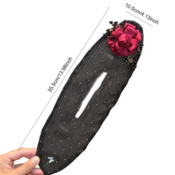 Hårklämma för kvinnor med blommor, frisyr, twist-frisyr, bulle, flexibel bulle-skapare B