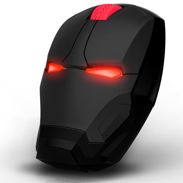 Ergonomisk bärbar trådlös mus Mobil Cool Iron-Man datorspelmöss Black