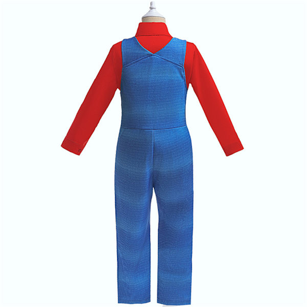 Super Mario-skjorte og jumpsuit-sett for gutter, barn, Halloween red 80cm