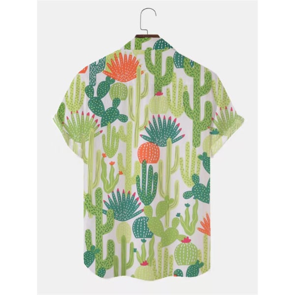 Printed kortärmad skjorta Summer Beach Baggy T-Shirt Toppar 3XL