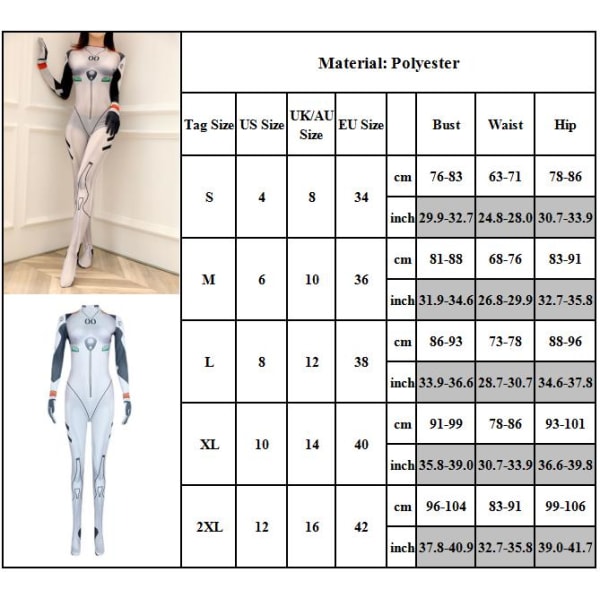 Digitaltryck för kvinnor Tättsittande långärmad Slim Jumpsuit M