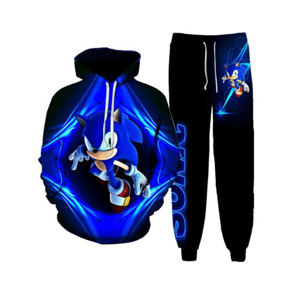 Sonic the Hedgehog Kids Hoodie Träningsoverall Set Julklapp 140cm