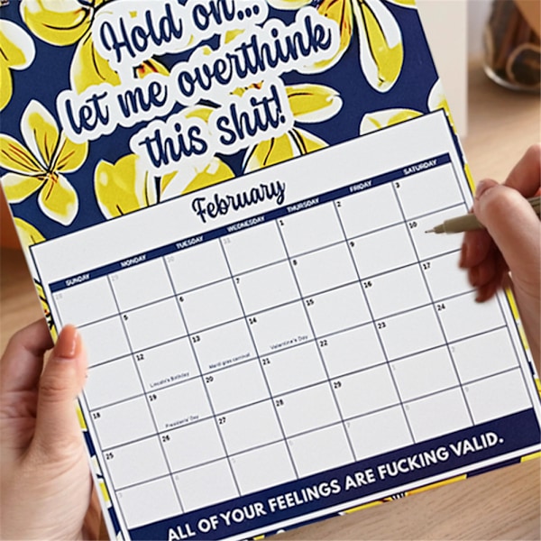 2025 Rolig Mental Hälsa Kalender, En Dag i S*tan Tid Kalender