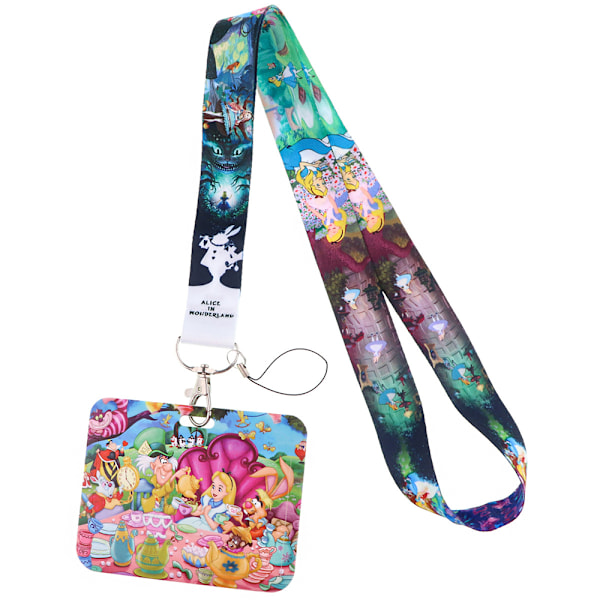 Disney Princess Cartoon Lanyard Arbets- och skolidentitetskort Halsband Säkerhet B