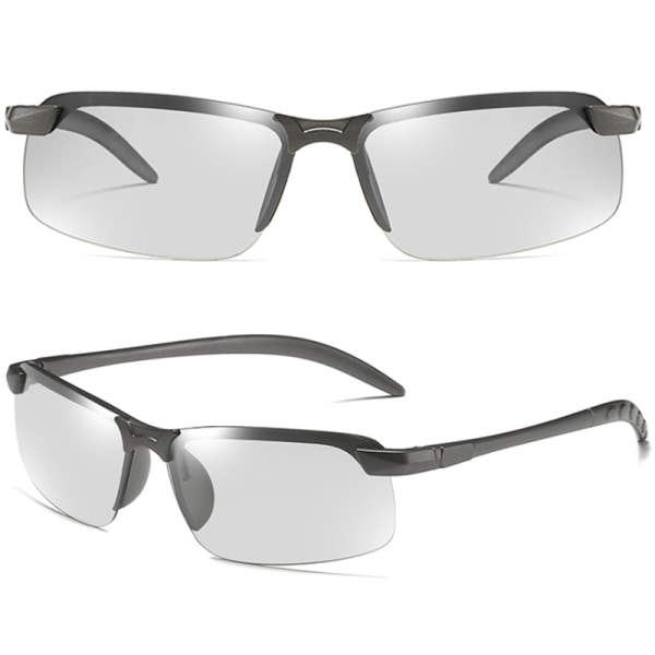 Män Fotokromatiska Solglasögon Som Kör Sportglasögon Black Frame Black Lenses 1 Pack
