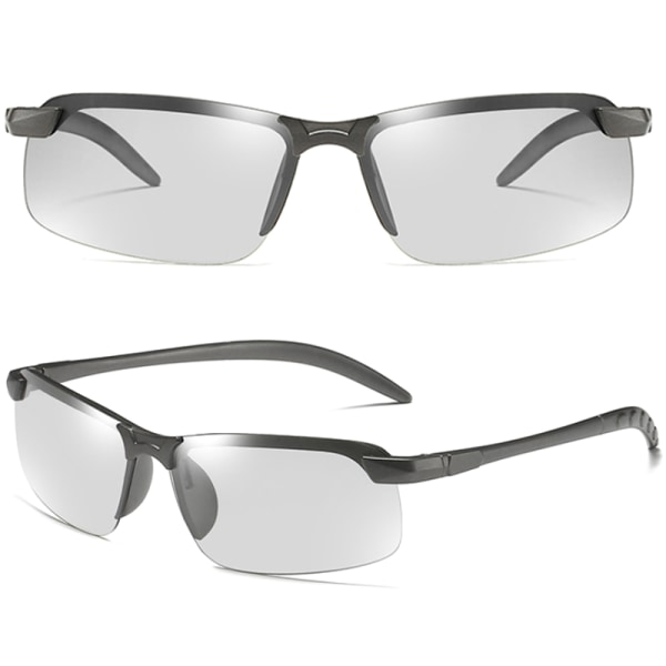 Män Fotokromatiska Solglasögon Som Kör Sportglasögon Black Frame Photochromic Lenses 3 Pack