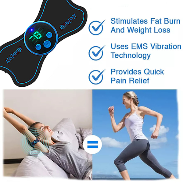 Bärbar Mini Nackmassager Cervical Stimulator Smärtlindring Present Digital display rechargeable