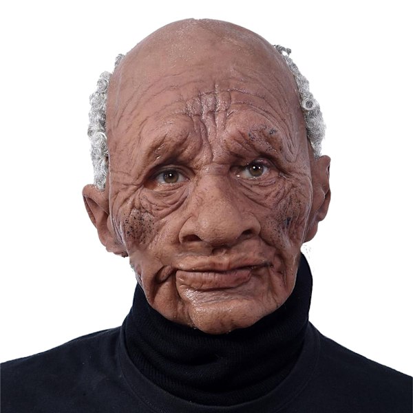Halloween Simulering Latex Mask, Farfar Forma Latex Huvudbonad Halloween Mask Kostymfest Cosplay Grandpa
