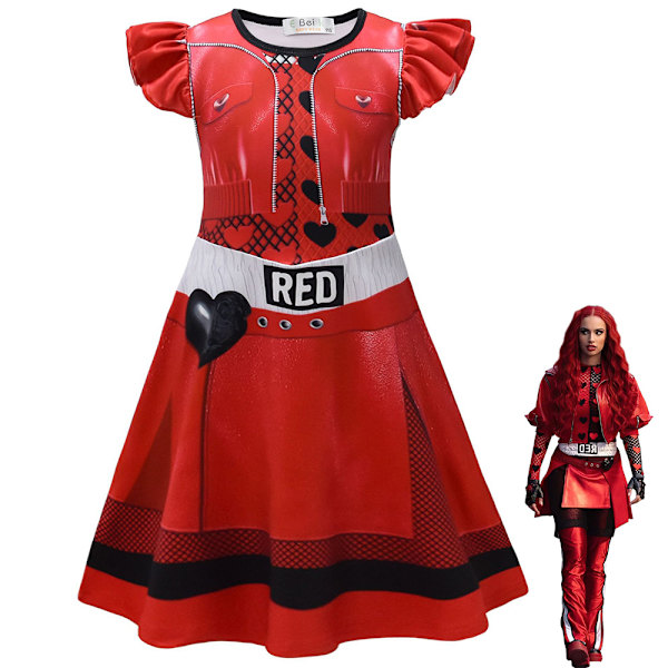 Tyttöjen Descendants 4 -asu Prinsessa Halloween-asu Mekko Juhlat Hieno hame Syntymäpäivälahjat 150cm