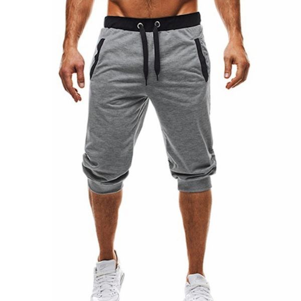 Herre Casual Shorts 3/4 Joggingbukser Knæshorts Sort 3XL