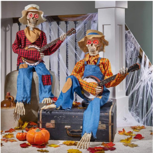 Halloween-dekorasjoner HSkeletons Ornament Juledekorasjon red