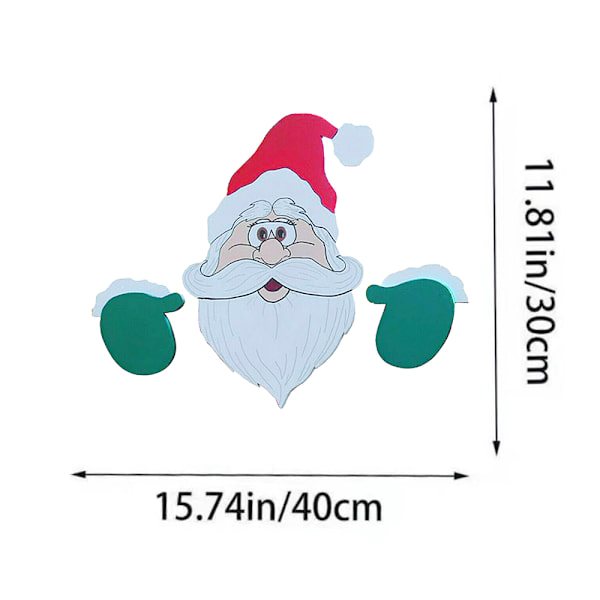 Julemand Elg Hegn Kigger Jule Udendørs Lejlighed Dekoration Santa Claus