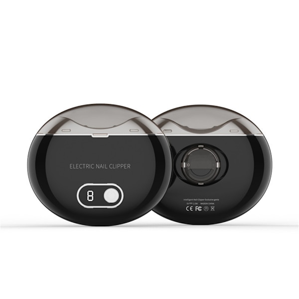 Automatisk elektrisk negleklipper med LCD digitalt display, 3-trinns justerbar fingernegltrimmer Black