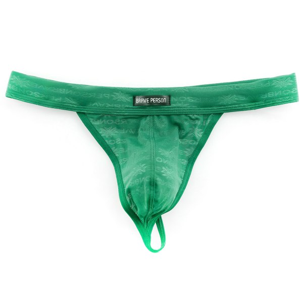 Herrunderkläder Sports Byxor Jockstrap Sexig Snabbtorkande Rem # 6-Green XL