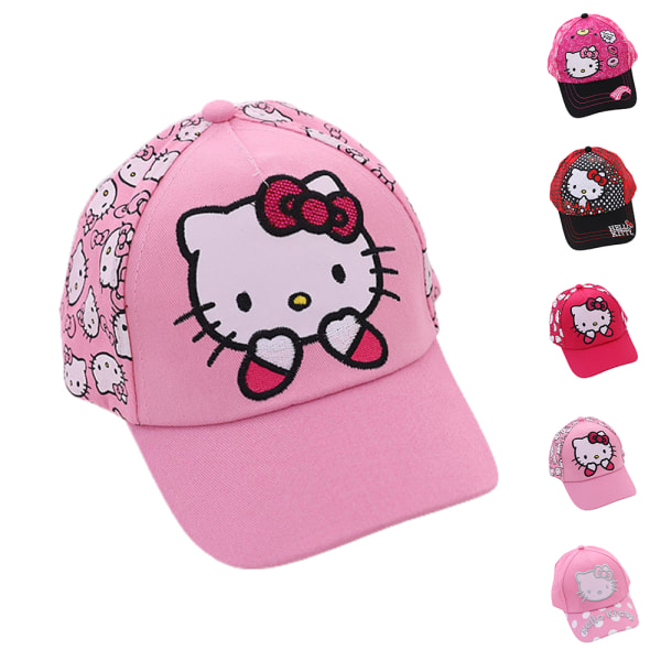 Barnflickor Katt Basebollkeps Justerbar Snapback Solhatt Presenter Rose red-A