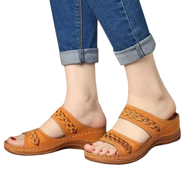 Dam Sandaler Mode Kilar Skor Sandaler Flip Flop Khaki 41