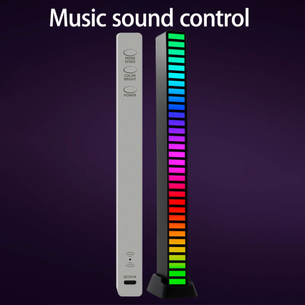 APP Kontroll LED Strip Light Ljudkontroll Pickup Rhythm Light black