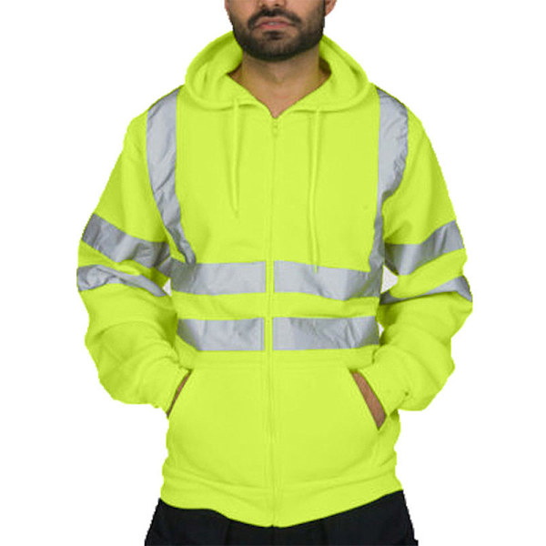 Hej Vis Säkerhetsväst Hög Synlighet Reflekterande Jacka # 2 Green 4XL
