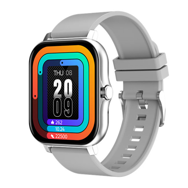 Smartwatch Spårare Hjärtfrekvens Män Kvinnor Klockor För Android iOS silver