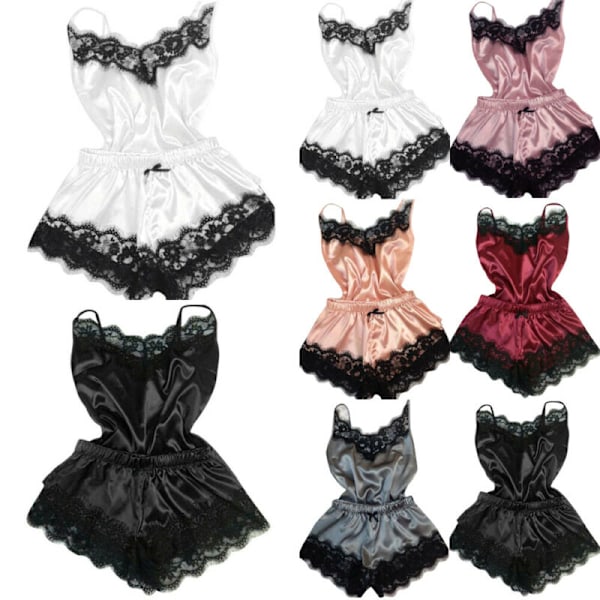 Sexiga spetsunderkläder pyjamas babydoll nattlinne sovkläder för dam winered M